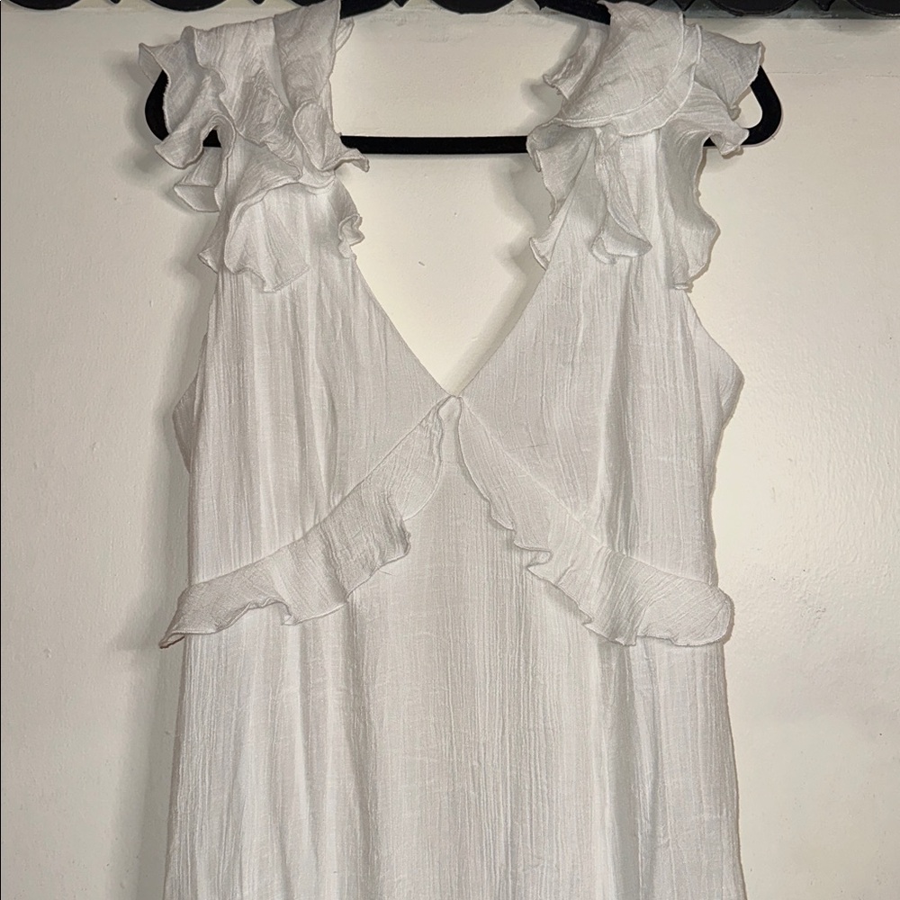 Unique Flowy White Dress